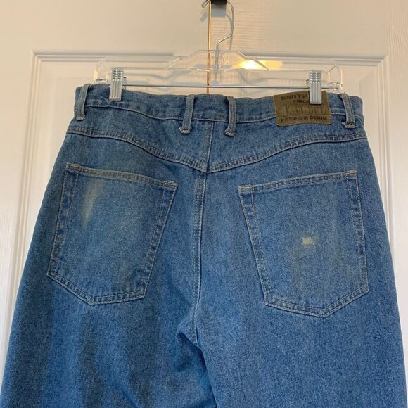 Smiths Work 1906 Wear Jeans Mens Stone Wash Distressed Straight Leg 33x30 Vtg - Picture 9 of 12